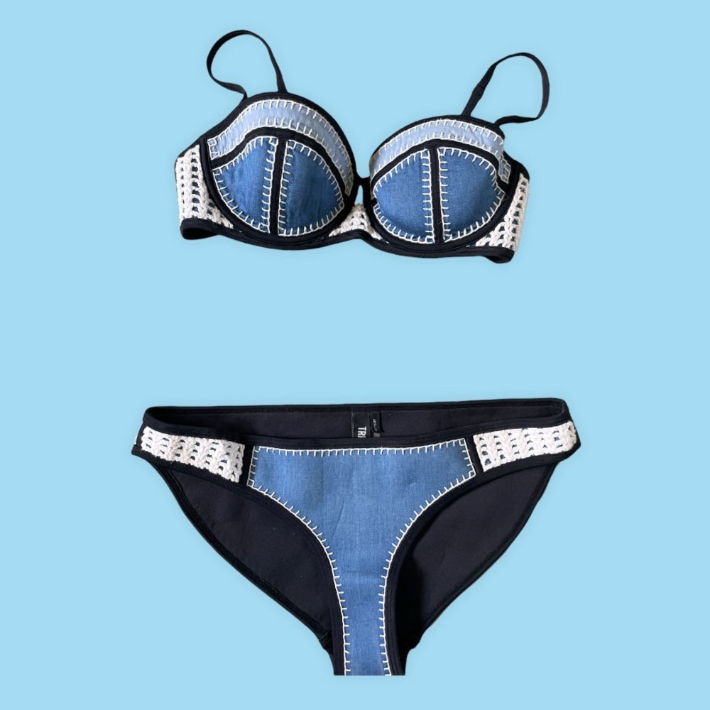 TRIANGL neoprene crochet bikini